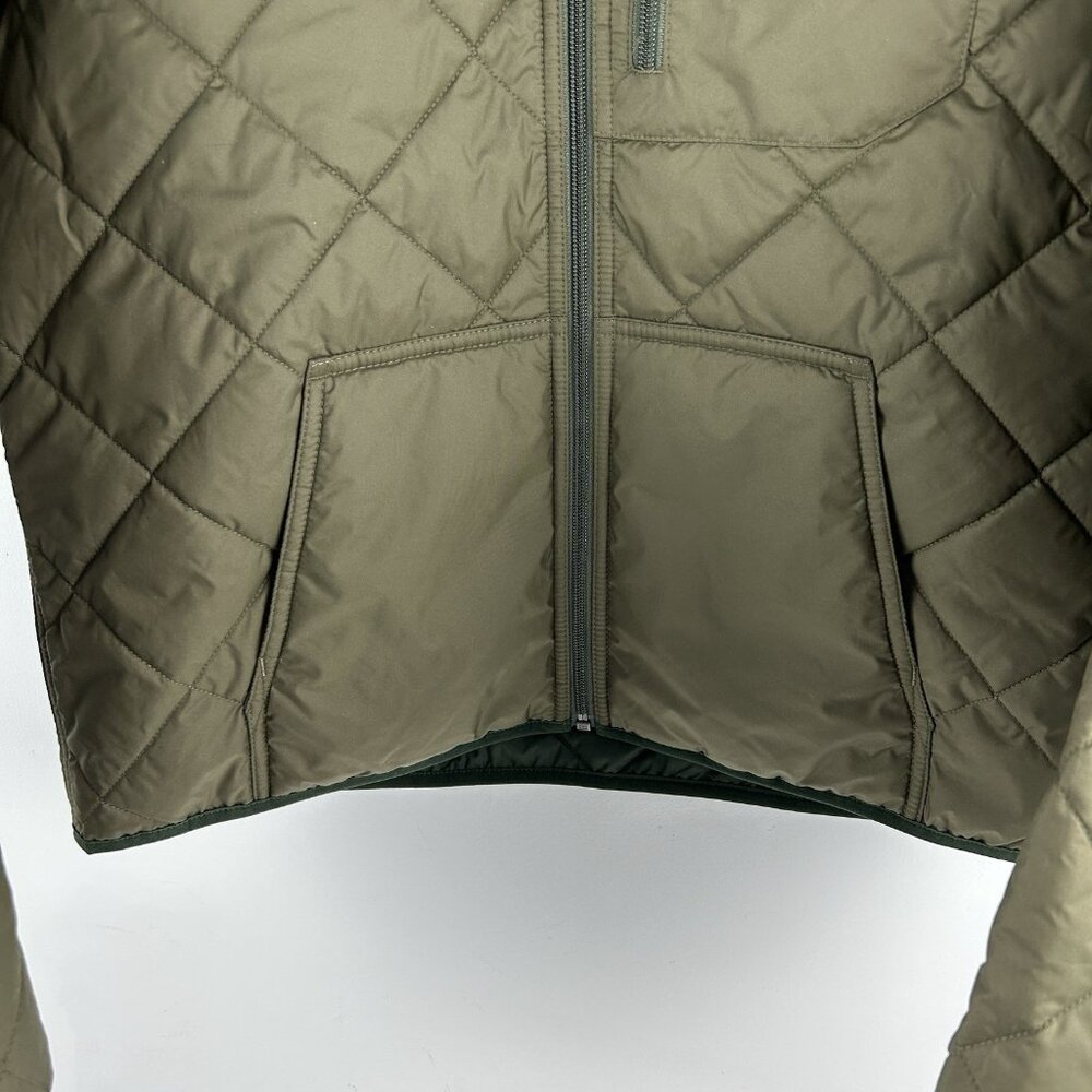 Patagonia Women’s Diamond Quilted Bomber Hoody Jacket Size Medium Basin Green - Picture 2 of 11